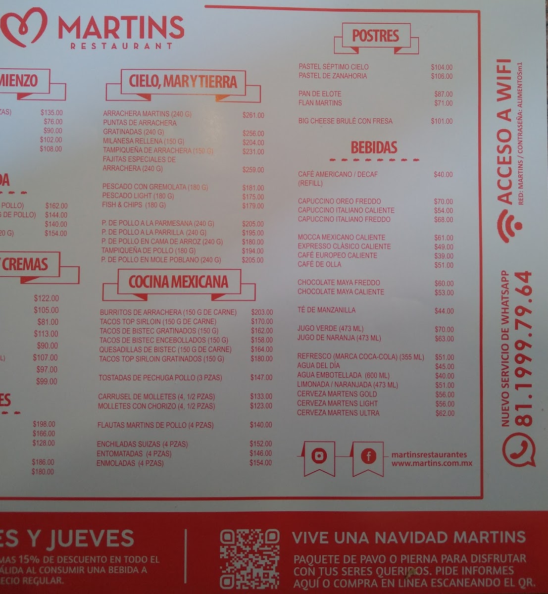 Martins Tamaulipas Menu - Image 4